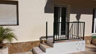 Replacing old windows and wooden doors to new pvc. Spain, Murcia,  Mar Menor